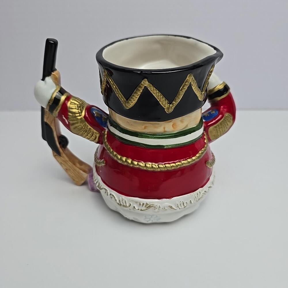 Vtg Christmas Snowman  Nutcracker  Pitcher Jug Tea Water Milk Hand Paintad 2005 - Picture 3 of 15